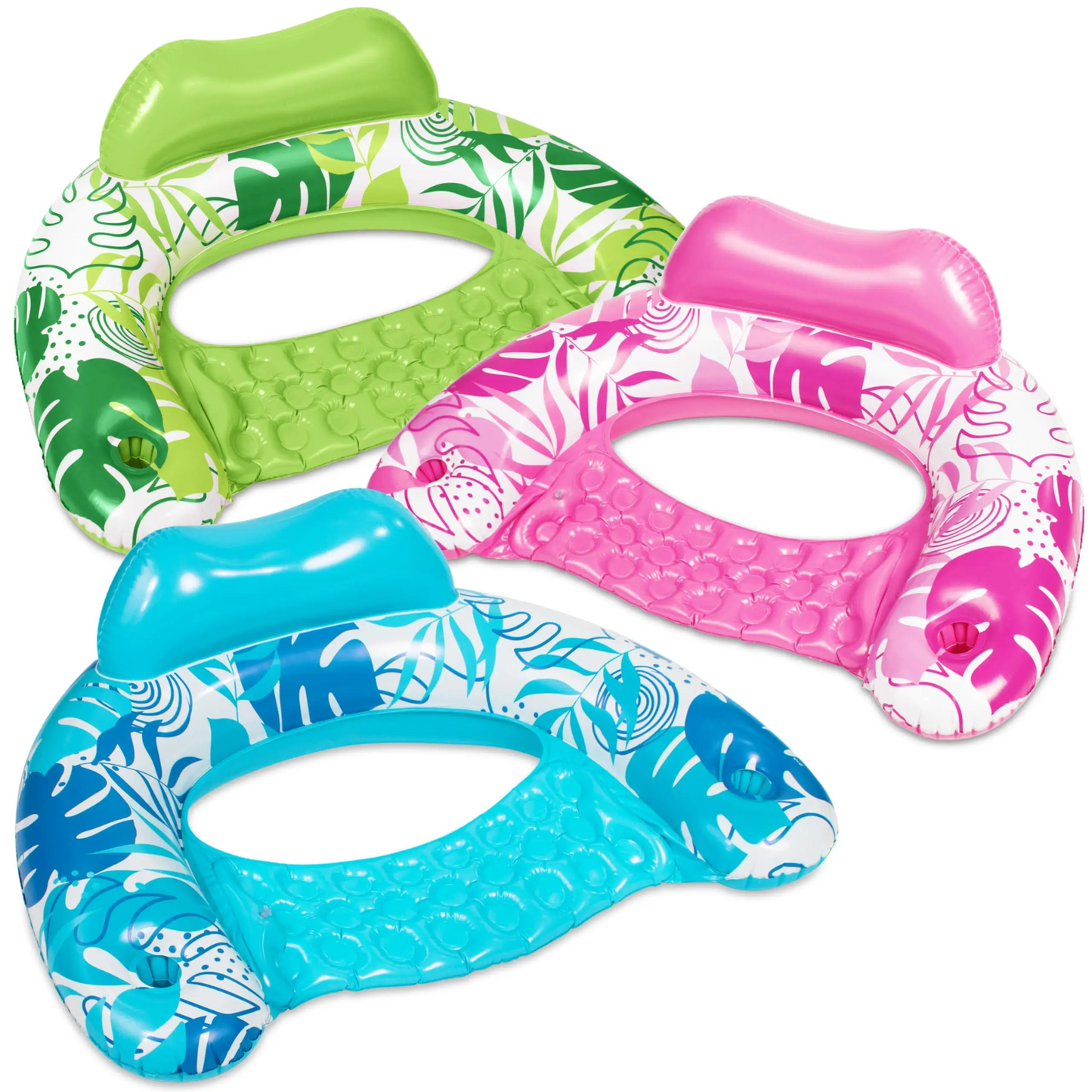 Inflatable Pool Floats Adult, 2 Packs / 1 Pack Floating Lounge Chairs