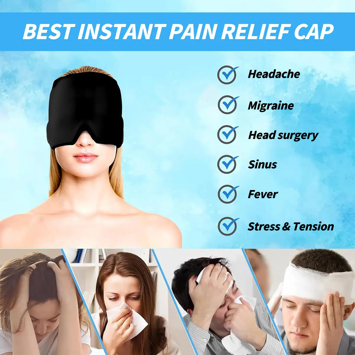 Migraine Headache Relief Cap