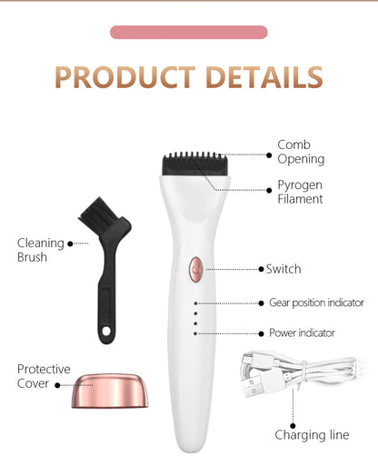 5D Push Heated Eyelash Curler, Electric Heated Eyelash Curler Lash Curler, Long-Lasting Curls, Adjustable Temperatures, USB Rechargeable for Quick Natural Curling Makeup