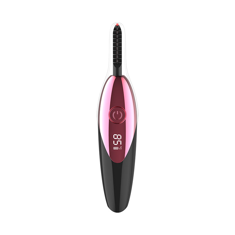 USB Rechargeable Electric Heated Eyelash Curler Pen Style Shape Eye Makeup Curling Kit Cosmetic Tool LCD 3D