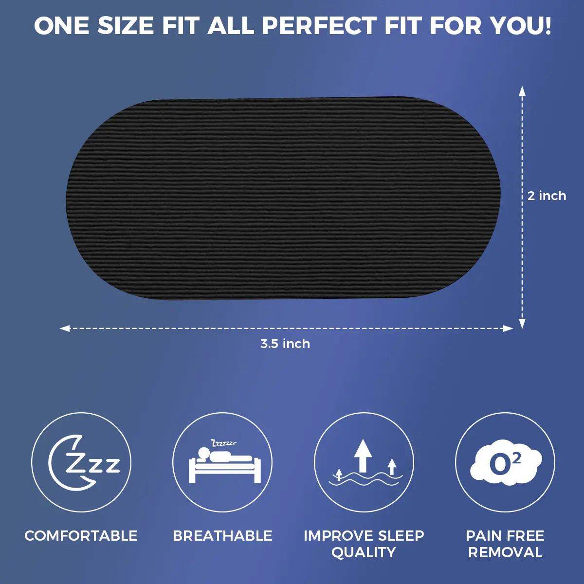 Mouth Tape for sleeping, one month supply, mouth tape, black, gentle, adhesion & 35 Strips, sports accessories