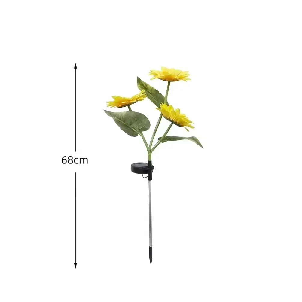 Solar Powered LED Sunflower Garden Lights Set of 2/4/6 Pieces
