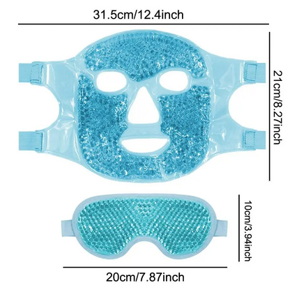 Blue Gel Cooling Ice Mask, Skin Care Mask, Beauty Mask, Facial Mask, 1 Count/ 2 Counts Face Mask/ Eye Mask