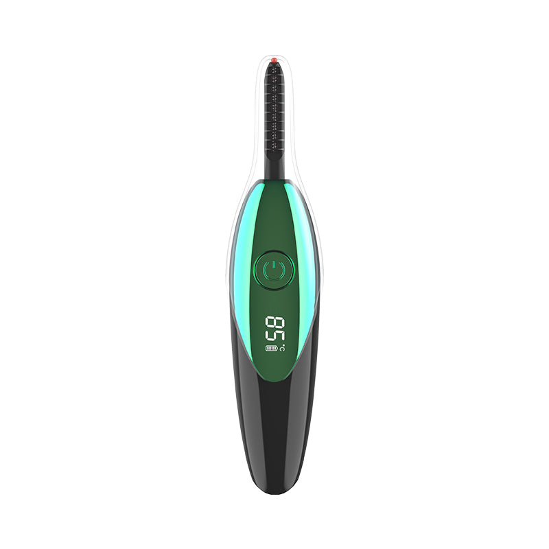 USB Rechargeable Electric Heated Eyelash Curler Pen Style Shape Eye Makeup Curling Kit Cosmetic Tool LCD 3D