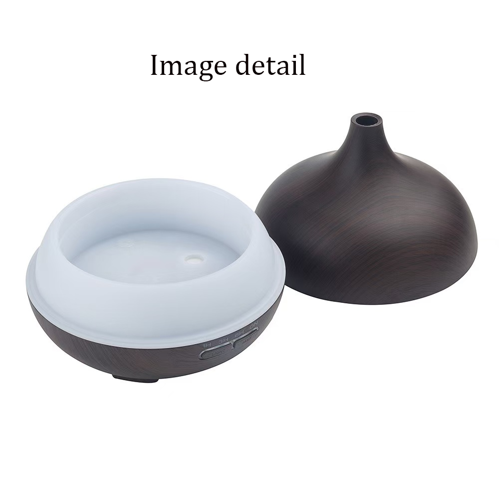 Aromatherapy Diffuser Humidifier Silent Wood Grain USB Essential Oil Diffuser with Remote Control 550ml for Home Office Bedroom