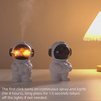 Astronaut Humidifier USB Powered, Silent Air Humidifier Mist Output for Bedroom Office Desk, Cute Space Design
